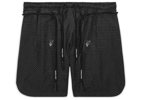 Off White X Nike 002 Woven Shorts Black Mens Fw22 Us