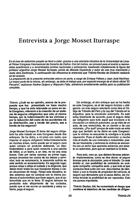 Dialnet Entrevista AJorge Mosset Iturraspe 5109965 Entrevista A Jorge