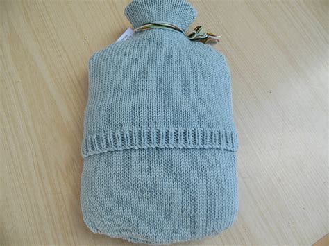 Hot Water Bottle Cover With Fox Hand Knitted With Pure Wool