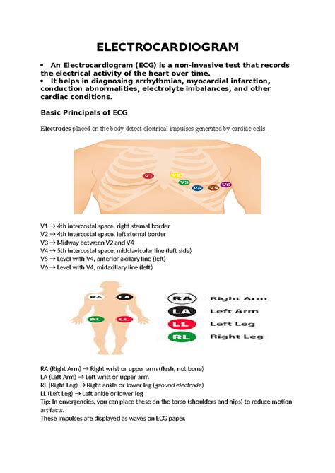 ECG 101: Understanding Electrocardiograms and Heart Rhythms - Studocu