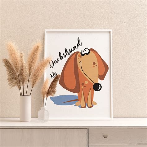 AAAA-C1583 Смешная такса Пес Собака Животные Для детей Детские Для ...