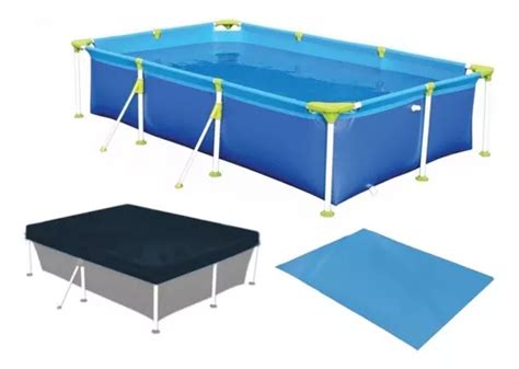 Pileta Estructural Rectangular Mor Premium Con Capacidad De 2500 Litros