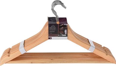 Bol 32x Luxe Houten Kledinghangers 32x Houten Klerenhangers