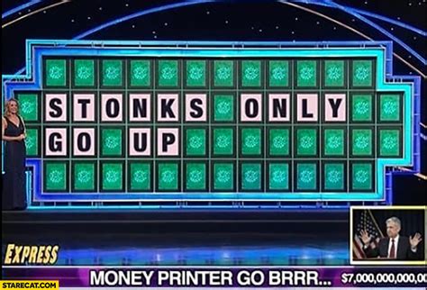 Stonks Only Go Up Wheel Of Fortune Meme