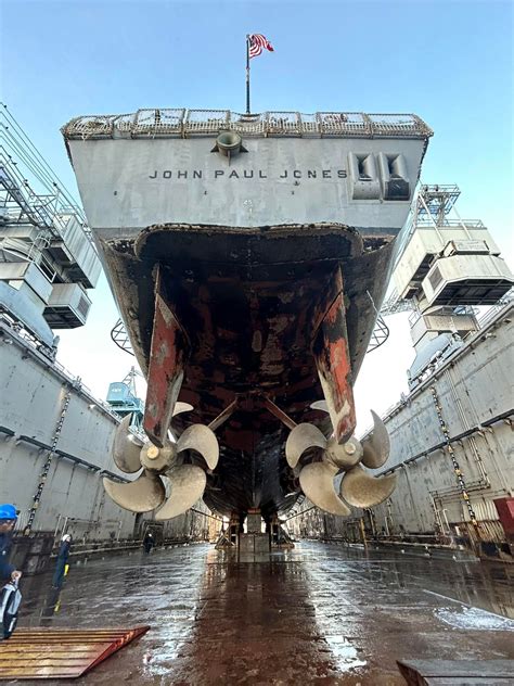 Underneath The Arleigh Burke Class Destroyer John Paul Jones Currently