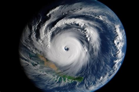 Premium Ai Image Satellite View Of A Tropical Cyclone