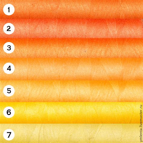 Нитки швейные 100% полиэстер НИТЕКС 50S/2 желтые и орнажевые купить в ...