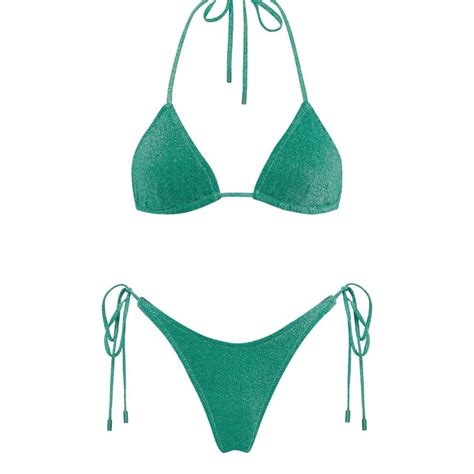 TRIANGL BIKINI VINCA JADED SPARKLE Large Top And Depop