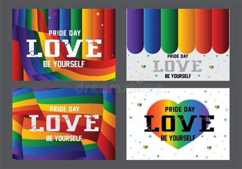 Gay Pride Background Lgbt Day Vector Illustration With Colorful Realistic Style Stock Vector