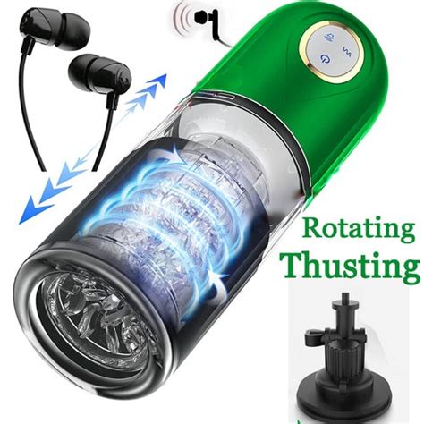 Male Masturbaters Rotating Thrusting Stroker Pocket Pussy Automatic Lubricants EBay