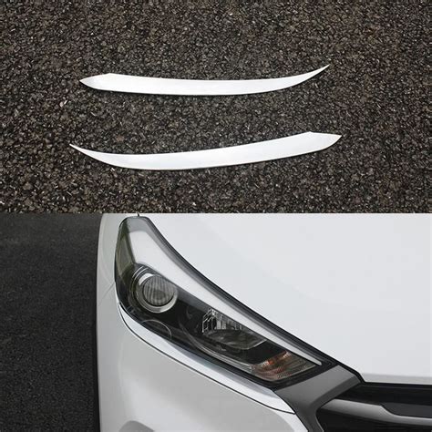 For Hyundai Tucson 3rd 2016 2017 Car Headlight Lamp Eyebrow Cover