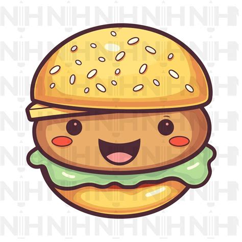 Cute Burgers Svg Bundle Junk Food Svg Cute Kawaii Svg Cheeseburger