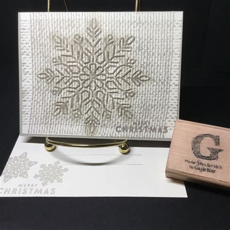 Stampin Up Burlap Background With Snow Flurry Set And The Winter