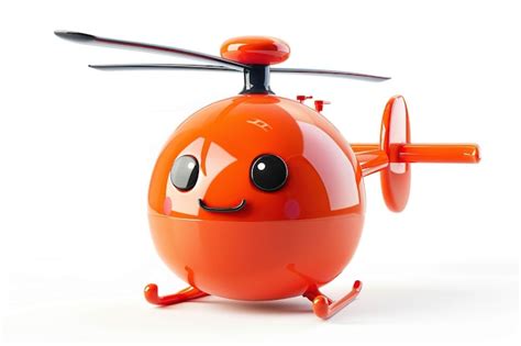 Helicopter Shaped Funny Character Premium Ai Generated Image