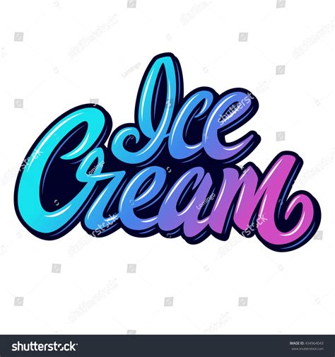 Letra Manuscrita Ice Cream Elemento Vectorial Vector De Stock Libre