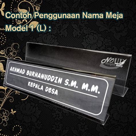 Jual Papan Nama Meja Akrilik X Model L Di Lapak Noud Acrylic Shop