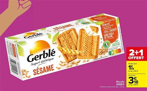 Promo Biscuits Gerblé chez Carrefour Market iCatalogue fr