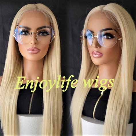 Blonde H D 613 Straight Lace Front Natural Looking Wig Perfect For All Skin Tones Etsy