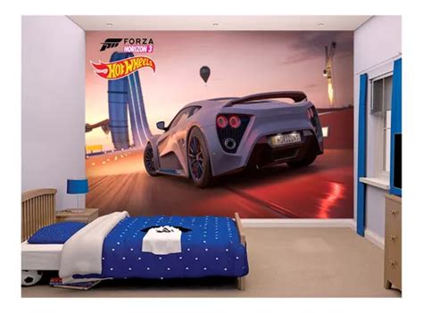 Wallpaper Carros Infantis Carrinhos Hot Pista m² Nhw Parcelamento