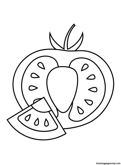 Pictures Tomatoes Coloring Page Free Printable Coloring Pages