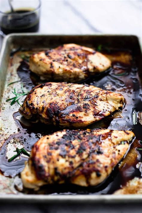 Juicy And Tender Baked Balsamic Chicken With Seasonings And An Easy Homemade  Baked Balsamic