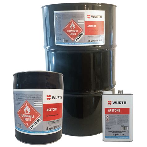 Clear Acetone 5 Gallon Pail Würth Louis And Company