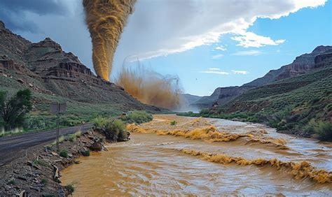 Premium Photo A Large Plume Of Smoke Rising From A Geyser