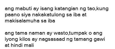 Ano Ang Pagkakaiba Ng Mabuti At Tama Brainly