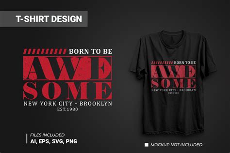 Born to Be Awesome Typography Design Graphic by shazzadul · Creative ...