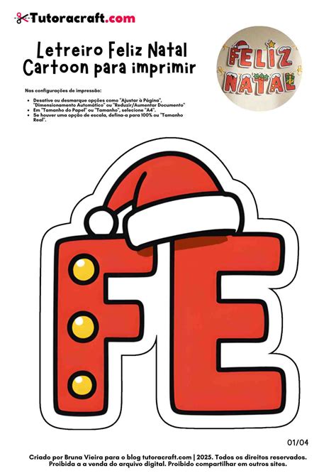 Letreiro Feliz Natal Para Imprimir - Baixe Grátis: Letreiro "Feliz Natal" Cartoon para Imprimir e Decorar