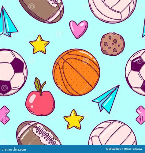 Cartoon Balls On A Dark Background. Vector Illustration | CartoonDealer ...