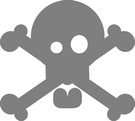 Download How To Set Use Gray Skull And Crossbones Clipart Png Image