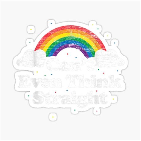Pegatina Ni Siquiera Puedo Pensar Con Claridad Camiseta Lgbt Del Mes Del Orgullo Gay Lgbt De