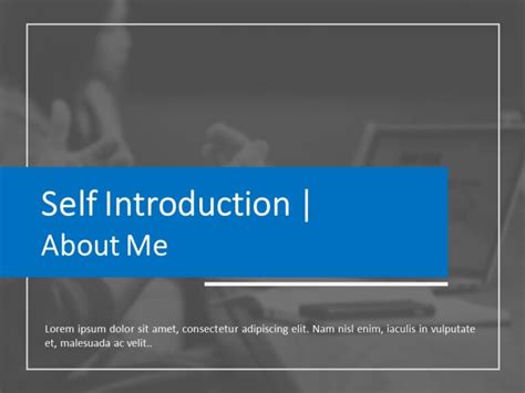 Self Introduction Slide Template For Presentations Slideuplift