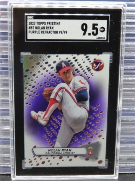 2023 TOPPS RÉFRACTEUR violet vierge Nolan Ryan 99 99 SGC 9 5 EUR 7 87