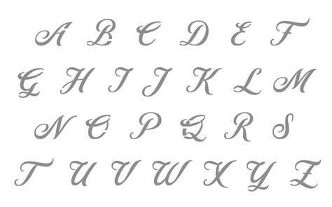 Cursive Letter N Stencil