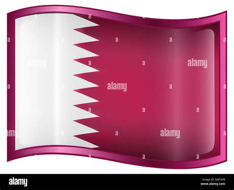 Qatar Flag Icon Stock Photo Alamy