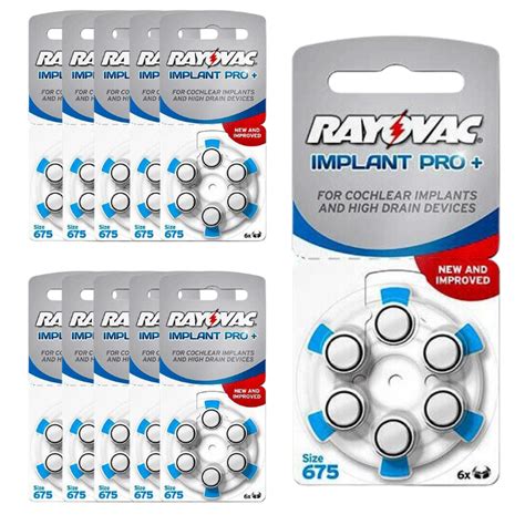 Pilas para Audífonos Rayovac 675 Implant Pro para Implantes Cocleares