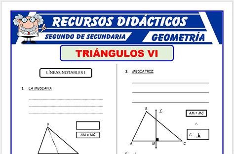 Líneas Notables De Los Triángulos Para Segundo De Secundaria 2025