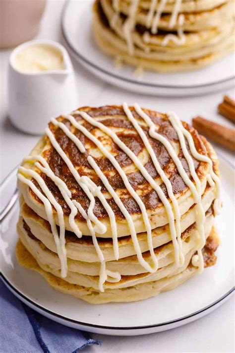 Fluffy Cinnamon Roll Pancakes Recipe