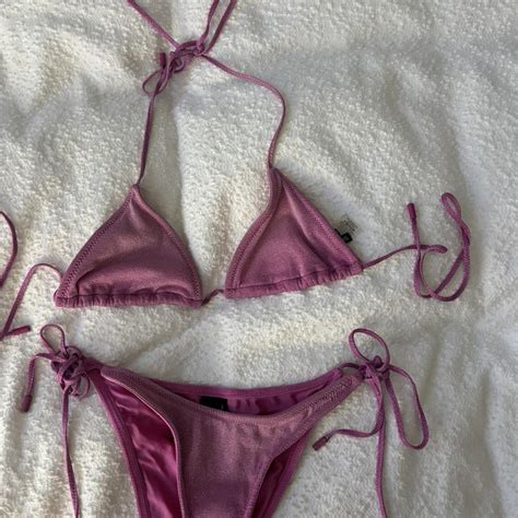 Triangl Bikini Pink Sparkle RRP 175 With Depop