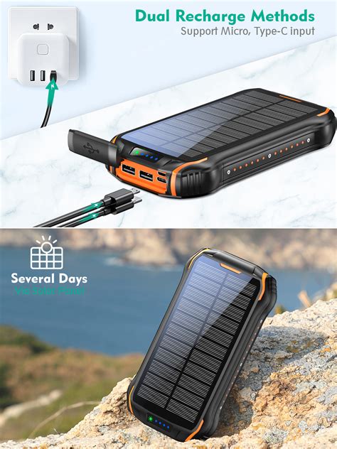 I W Large Capacity Wireless Solar Mobile Power Supply Xionel