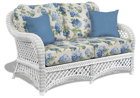 White Wicker Loveseat Lanai Wicker Paradise