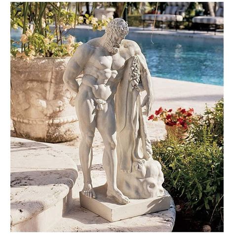 Design Toscano Grand Greek Roman Male Nude Statue Hercules Home My