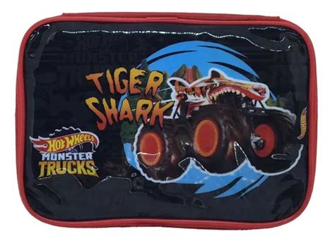 Estojo Escolar Box Hot Wheels Vermelho Luxcel Parcelamento Sem Juros