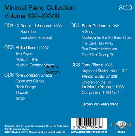 Minimal Piano Collection II Cd 9171 83 Compositions Including The