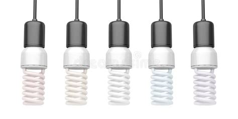 Light Bulbs with Different Color Temperatures Stock Illustration ...