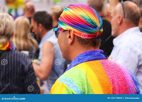 Pride Parade Anual LGBT Impresiones Del Homosexual Y Lesbiana Que Participa En Pride Parade Gay