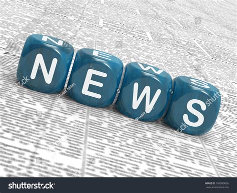 News Dice Meaning Reporting Media Bulletin Stock Illustration 189990656