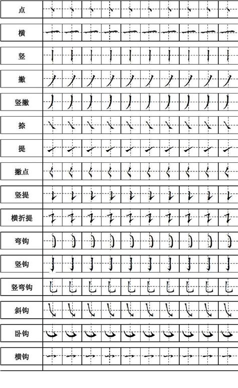 田字格笔画描红a4纸word文档免费下载文档大全